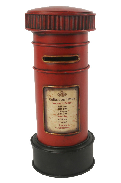 Repro Tin Red Post Box 27CM Money Box